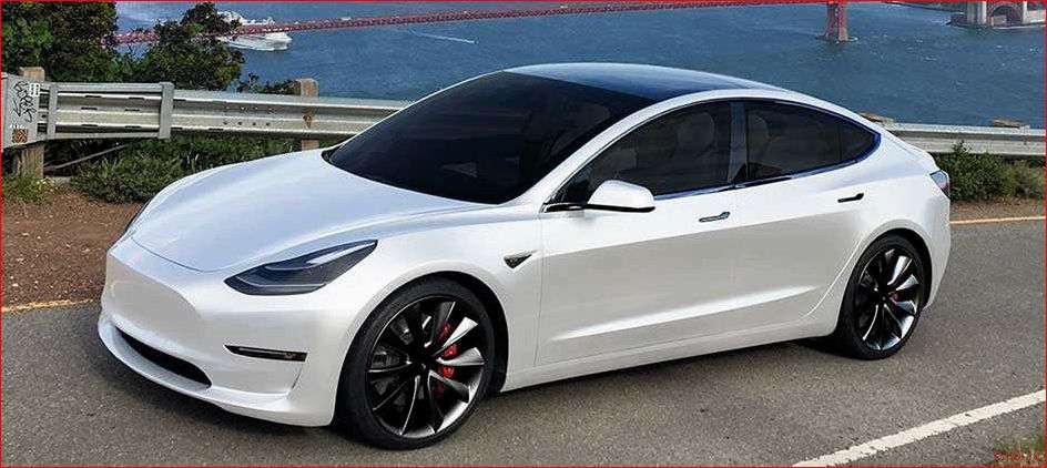 седан, tesla, model, прибыл, европу