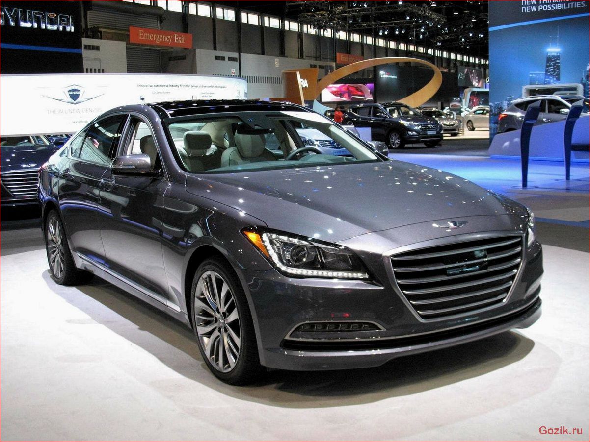 элегантный, седан, hyundai, genesis